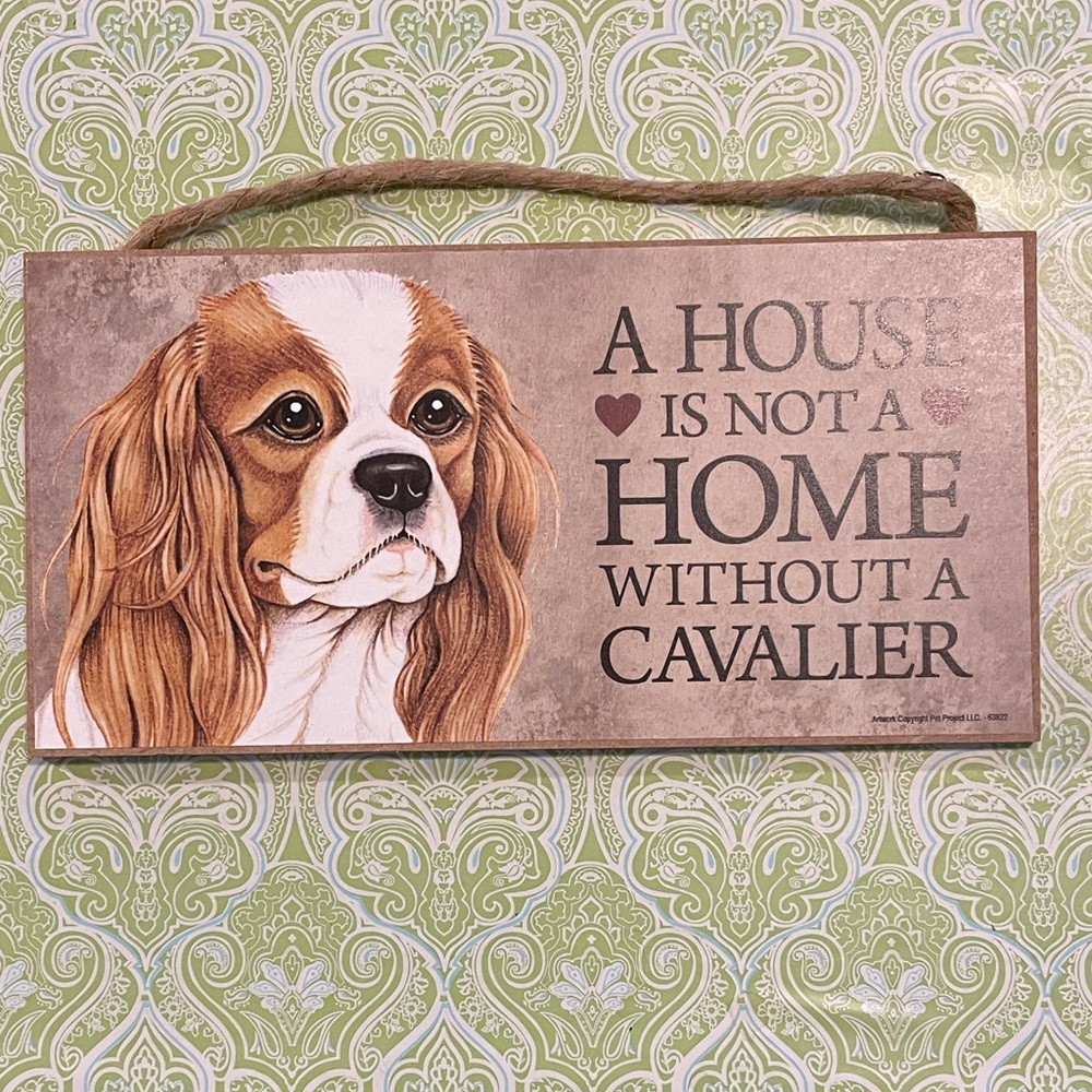 Cavalier Dog Wall Decor - Brown and White
